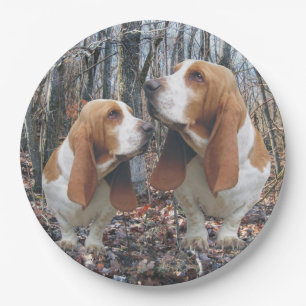 Plato De Papel Perros de afloramiento del arbolado