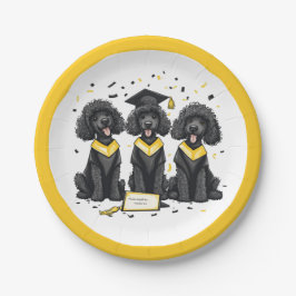 Plato De Papel Perros de canapé estándar de graduación