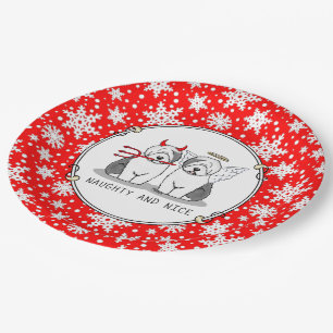 Plato De Papel Perros ingleses tristes y bonitos (Gris 1)