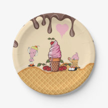 Personajes de crema de hielo de Fiesta de helado d