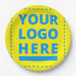 Plato De Papel Personalice aquí su texto o logotipo