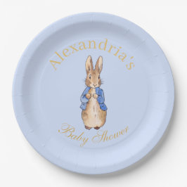 Plato De Papel Personaliza la Baby Shower Napkin de Peter the Rab