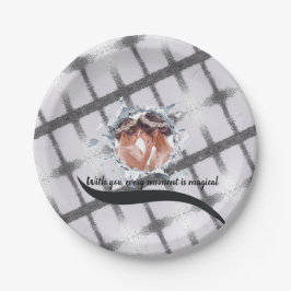 PLATO DE PAPEL PERSONALIZA TEXTO E IMAGEN