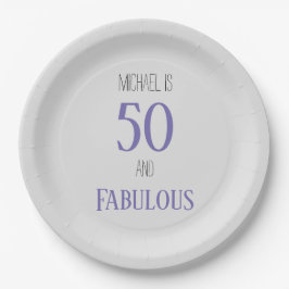 Plato De Papel Personalizable 50 y fabulosas placas de papel
