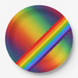 Plato De Papel Personalizable audaz y brillante orgullo LGBT orgu