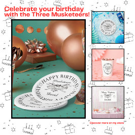 Plato De Papel Personalizable de Fiesta de cumpleaños feliz de ho