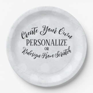 Plato De Papel Personalizable en blanco - Crea tu propio