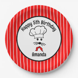 Plato De Papel Personalizable Fiesta de panquetería de ratón pequ