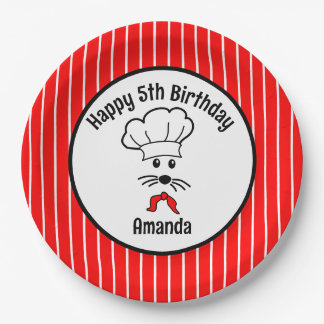 Plato De Papel Personalizable Fiesta de panquetería de ratón pequ