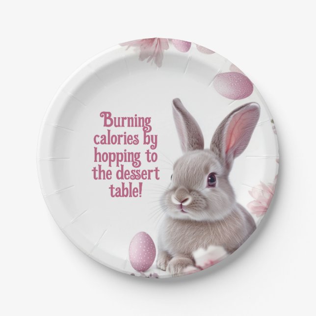 Plato De Papel Personalizable 🐇 la placa de Pascua (Anverso)
