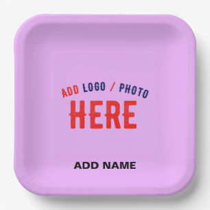 PLATO DE PAPEL PERSONALIZABLE MODERNO ELEGANTE MAUVE VERIFICADO M