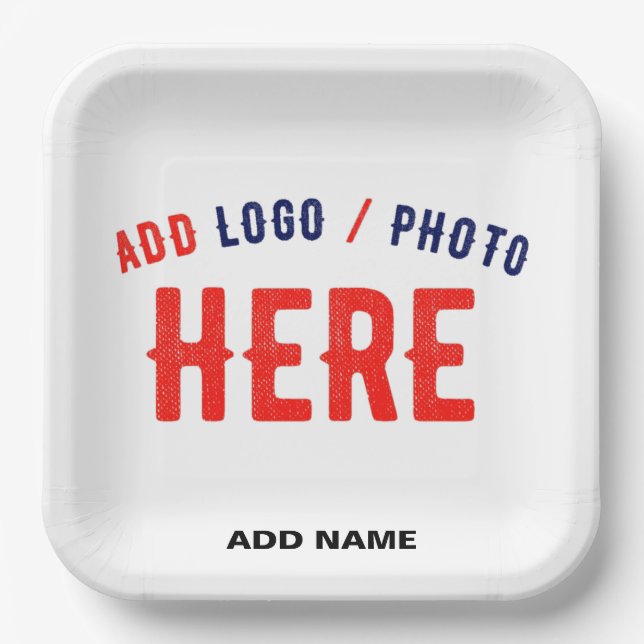PLATO DE PAPEL PERSONALIZABLE MODERNO ESTILO BLANCO VERIFICADO MA (Anverso)