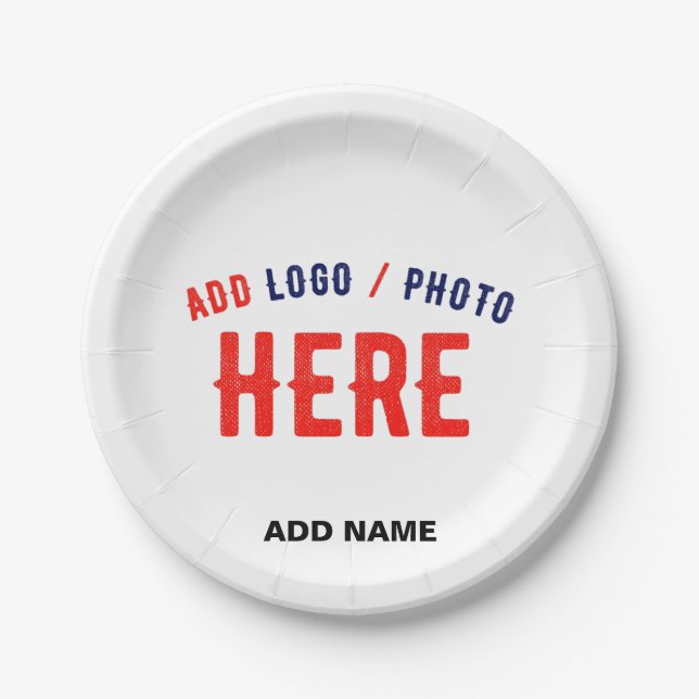 PLATO DE PAPEL PERSONALIZABLE MODERNO ESTILO BLANCO VERIFICADO MA (Anverso)