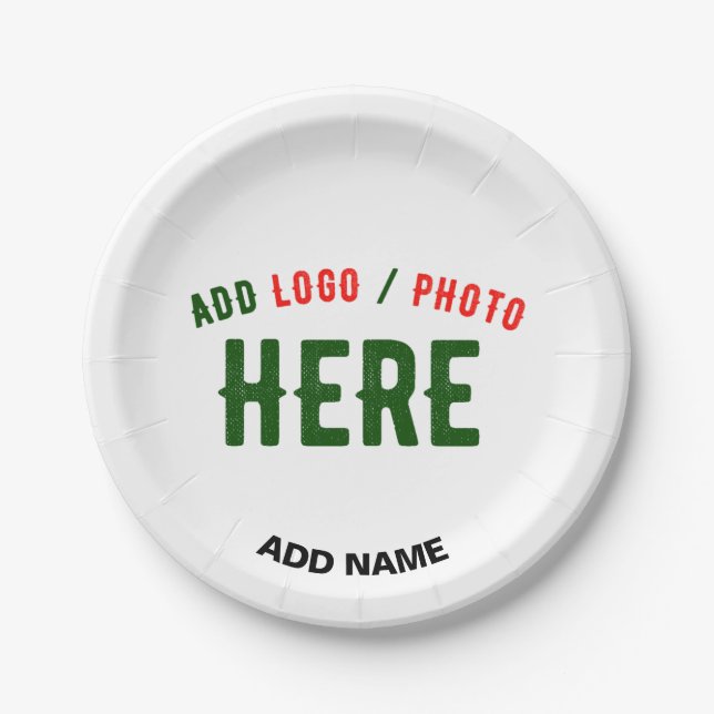 PLATO DE PAPEL PERSONALIZABLE MODERNO ESTILO BLANCO VERIFICADO MA (Anverso)