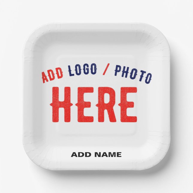 PLATO DE PAPEL PERSONALIZABLE MODERNO ESTILO BLANCO VERIFICADO MA (Anverso)