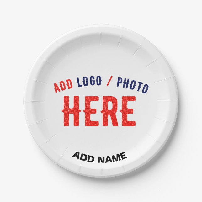 PLATO DE PAPEL PERSONALIZABLE MODERNO ESTILO BLANCO VERIFICADO MA (Anverso)