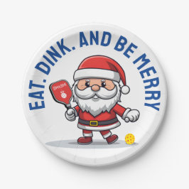 Plato De Papel Personalizable 🎅 Navidades pickleball