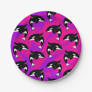 Plato De Papel Personalizable Orca Killer Whale