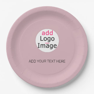 Plato De Papel Personalizable profesional Business Dusty Rosa Hue