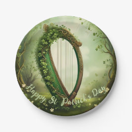 Plato De Papel Personalizable Vintage Celtic St Patrick's Day Har