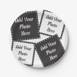 Plato De Papel Personalización de 4 fotos Placa de papel