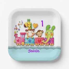 Plato De Papel Personalización del niño menor de edad en el progr