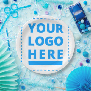 Plato De Papel Personalización del texto o logotipo aquí 2 pulgad