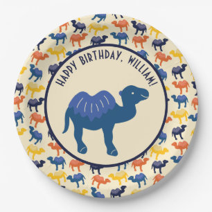 Plato De Papel Personalizada la fiesta de cumpleaños del camello