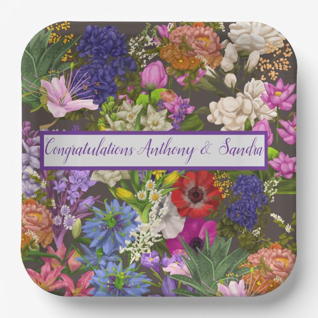 Plato De Papel Personalizado  (Anverso)