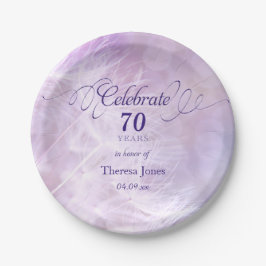 Plato De Papel Personalizado adulto de la fiesta de cumpleaños