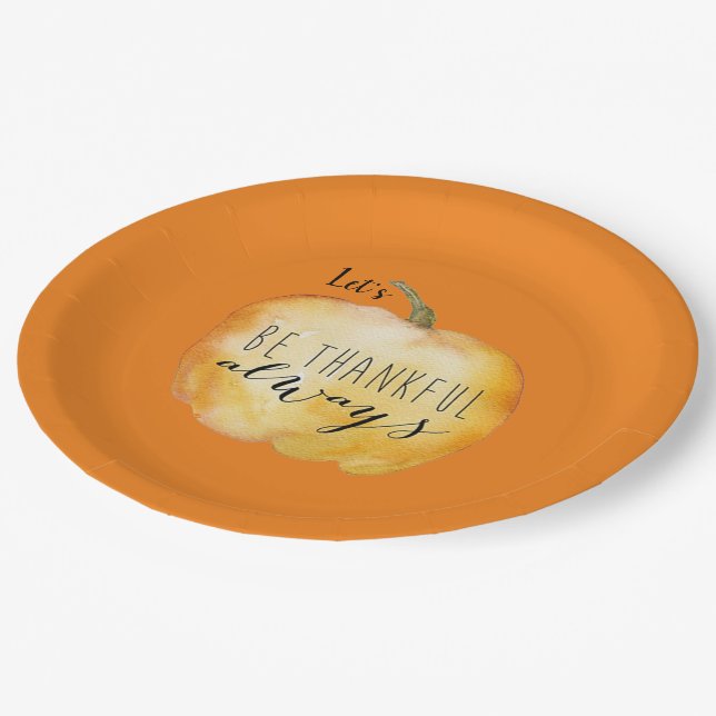 Plato De Papel Personalizado AGRADECIMIENTO SIEMPRE Naranja de la (Angular)