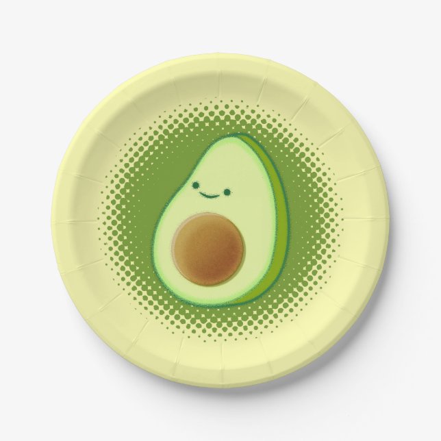 Plato De Papel Personalizado aguacate (Anverso)