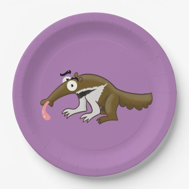Plato De Papel Personalizado Anteater (Anverso)