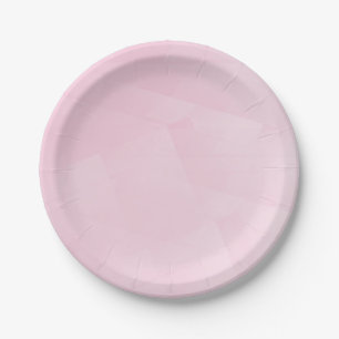 Plato De Papel Personalizado Blanco Blanco Rosado Trendy Elegant 
