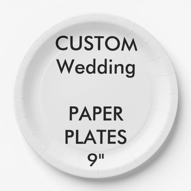 Plato De Papel Personalizado boda Grandes placas de papel de almu (Anverso)