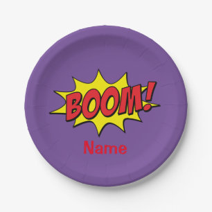 Plato De Papel Personalizado Boom Thunder_Cove