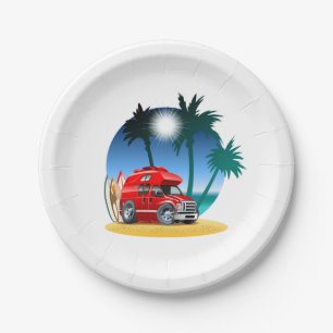 Plato De Papel Personalizado Camper