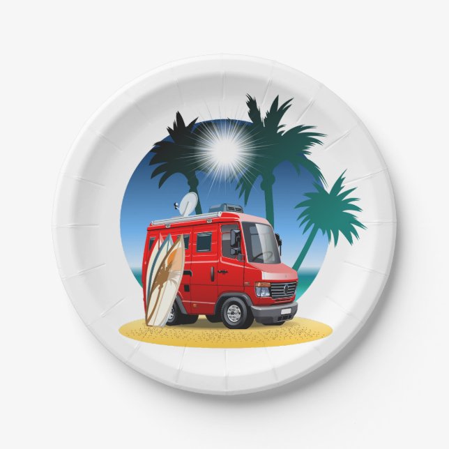 Plato De Papel Personalizado Camper (Anverso)