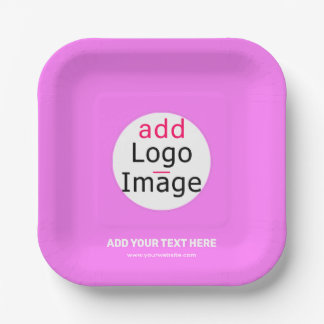 Plato De Papel Personalizado comercial extravagante Marca rosa