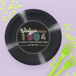 Plato De Papel Personalizado Cualquier foto de Personalizado Vint