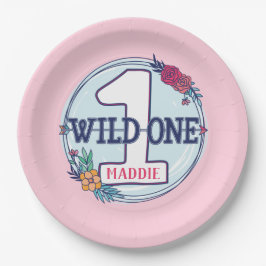 Plato De Papel Personalizado Cute Teepee Boho Pribal Birday Pape