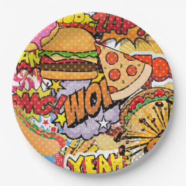 Plato De Papel Personalizado de alimentos