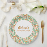 Plato De Papel Personalizado de Baby Shower Floral de Flor Silves<br><div class="desc">Espero que te guste este patrón de flores silvestres hecho a mano en placas de papel personalizado. HAGA CLIC en "PERSONALIZAR" para editar el texto o eliminarlo si lo prefiere. Perfecto para una ducha de bebé personalizado, boda, fiesta nupcial o cumpleaños. Revisa mi tienda por muchos más colores y patrones...</div>