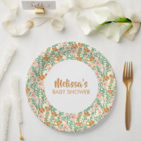 Personalizado de Baby Shower Floral de Flor Silves