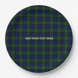 Plato De Papel Personalizado de Blackwatch Tartan