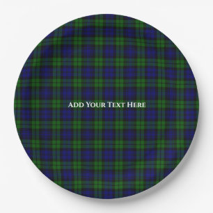 Plato De Papel Personalizado de Blackwatch Tartan