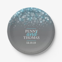 Plato de papel personalizado de chispa de chispa d