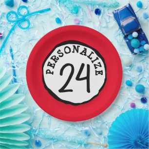 Plato De Papel Personalizado de círculo silencioso Texto Pegatina