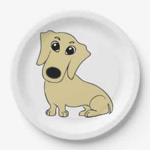 Plato De Papel personalizado de dachshund wheaton