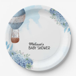 Plato De Papel Personalizado de elefante de globo de aire calient